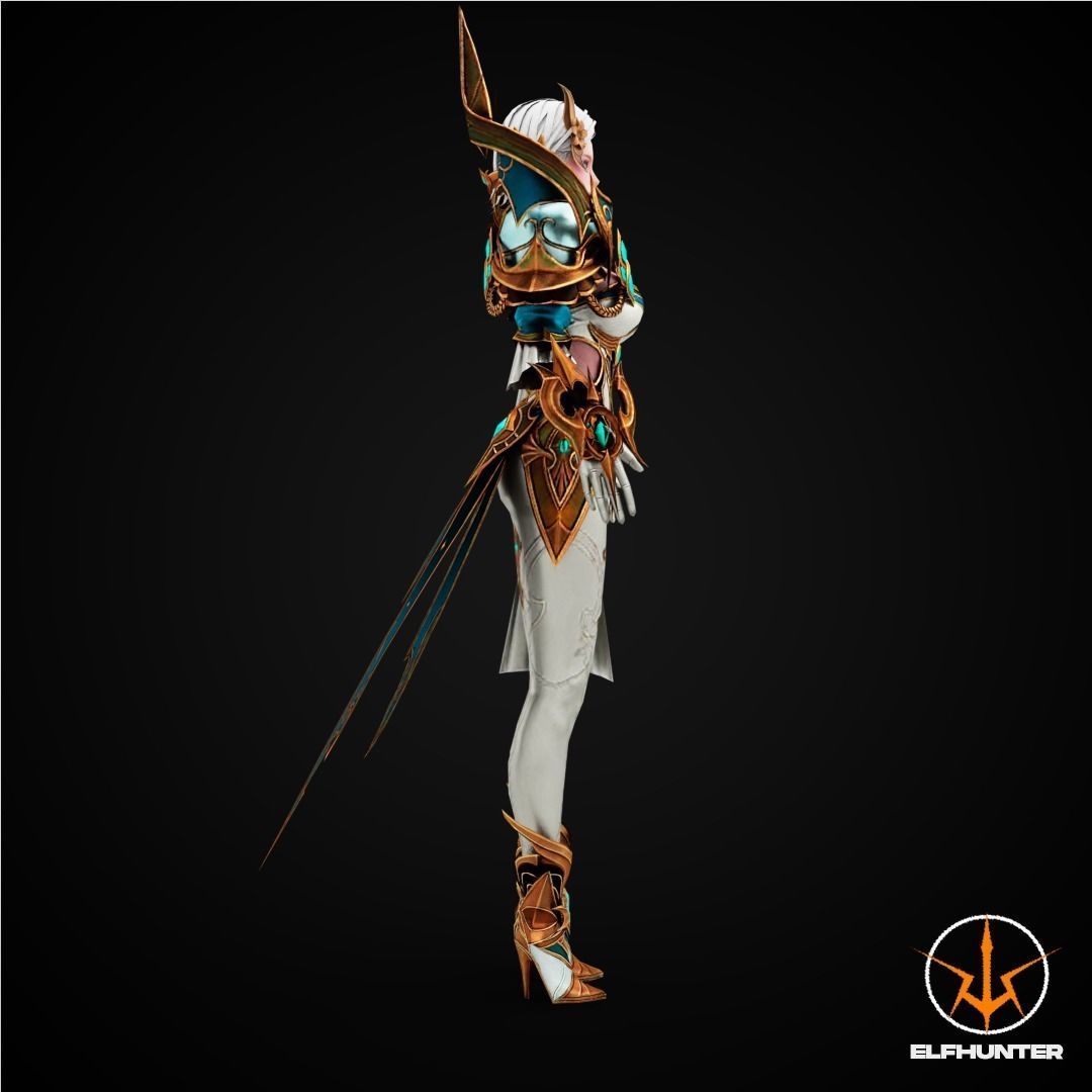 EXCLUSIVE ELF HUNTER EDITION RIGGED CHARACTER ELF MAJESTICA Low-poly 3D model_3