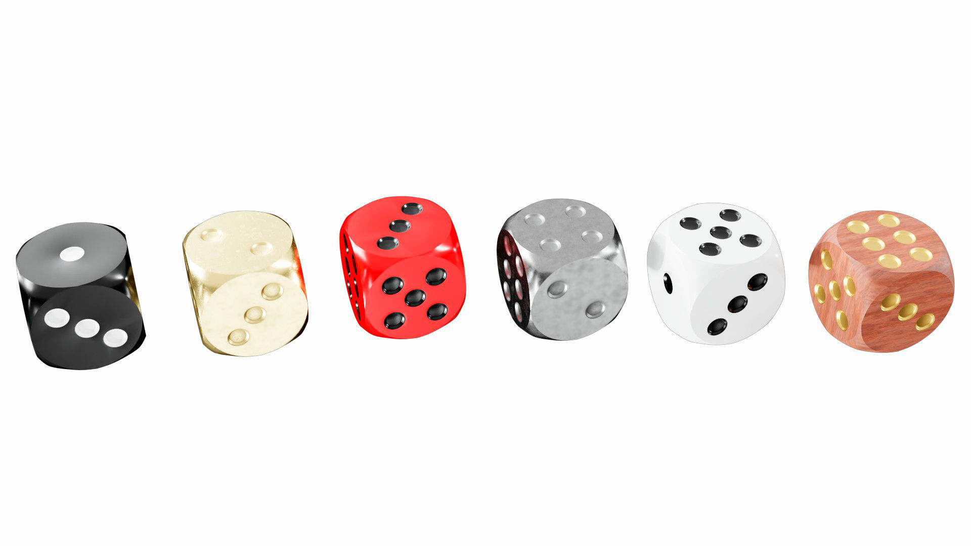 Dice collection 3D model_2