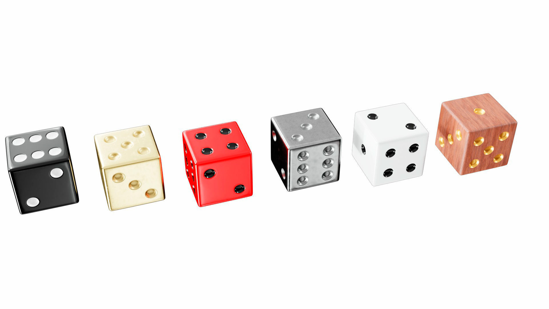 Dice collection 3D model_1