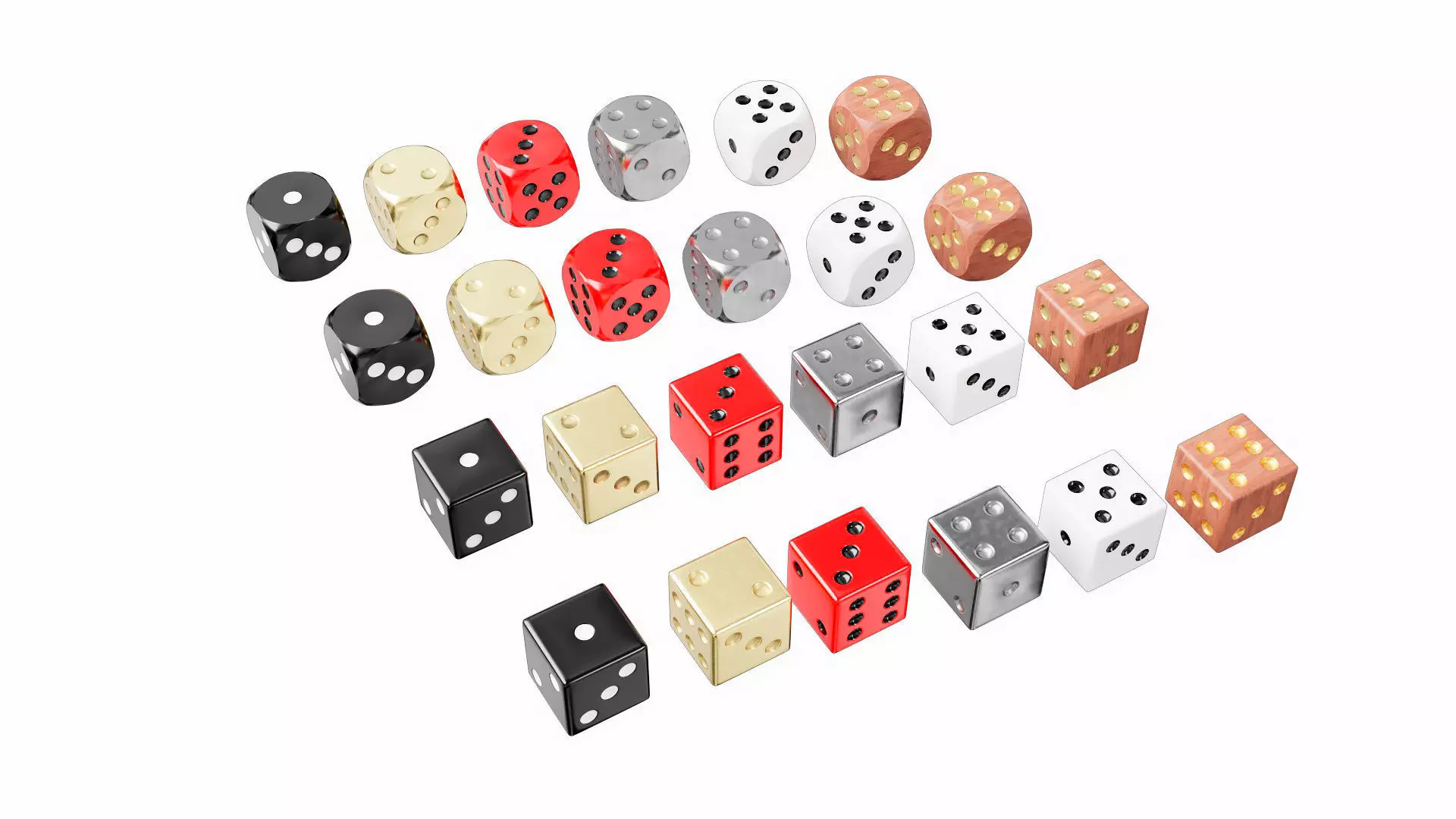 Dice collection 3D model_0