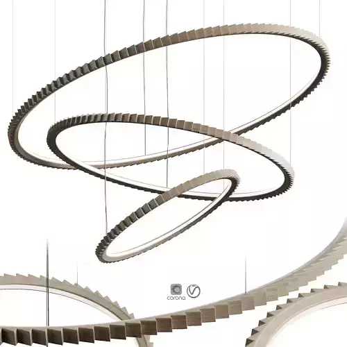 Circles IIs Pendant Lamp By LuxLucia Casa Low-poly 3D model