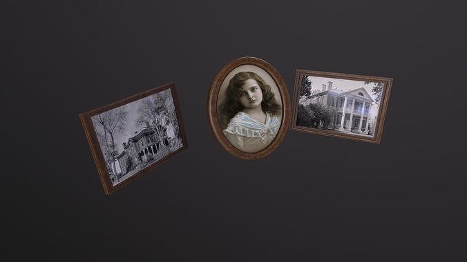 Old Picture Frames 3D Model Low-poly 3D model