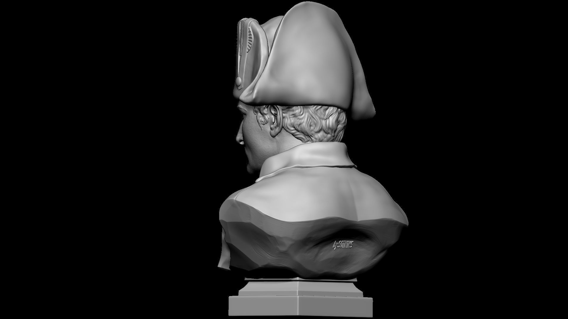 Napoleon Buonaparte v2 With hat 3D print model_9