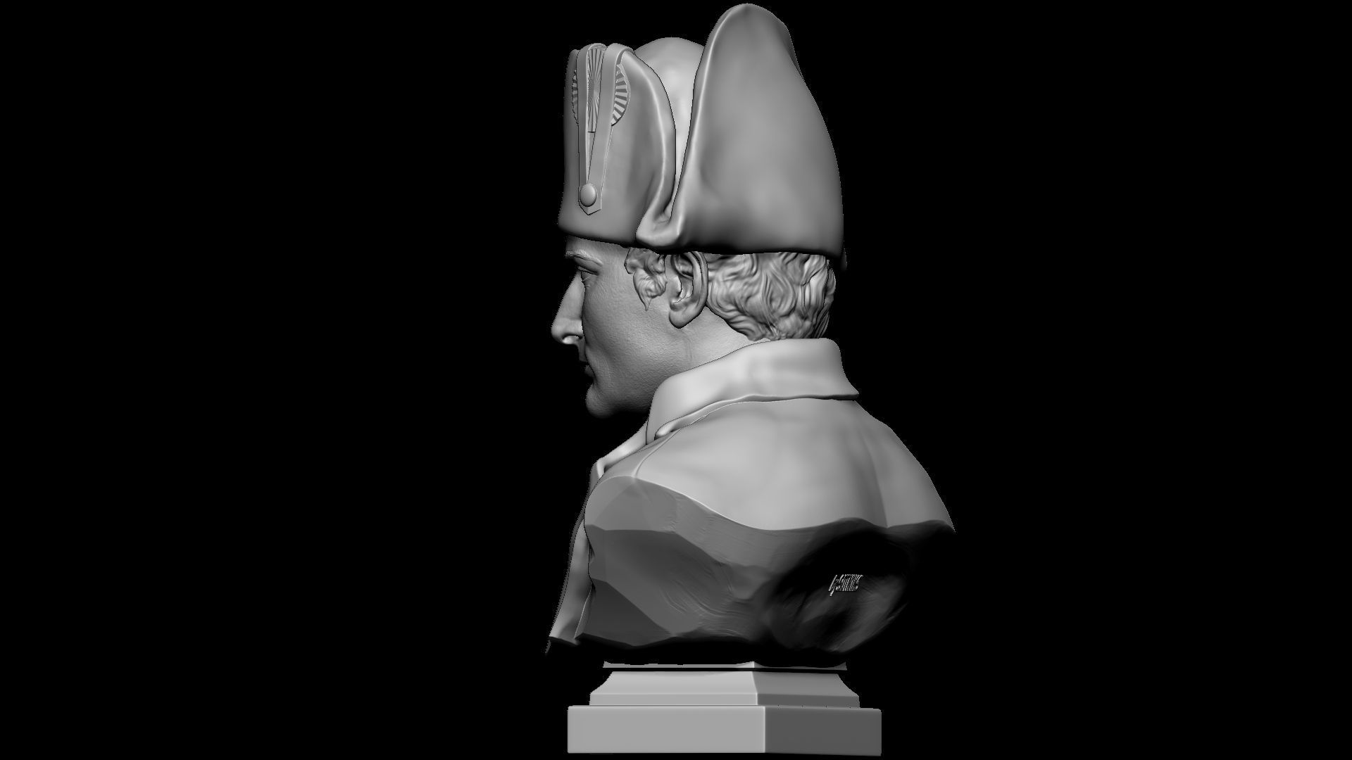Napoleon Buonaparte v2 With hat 3D print model_8