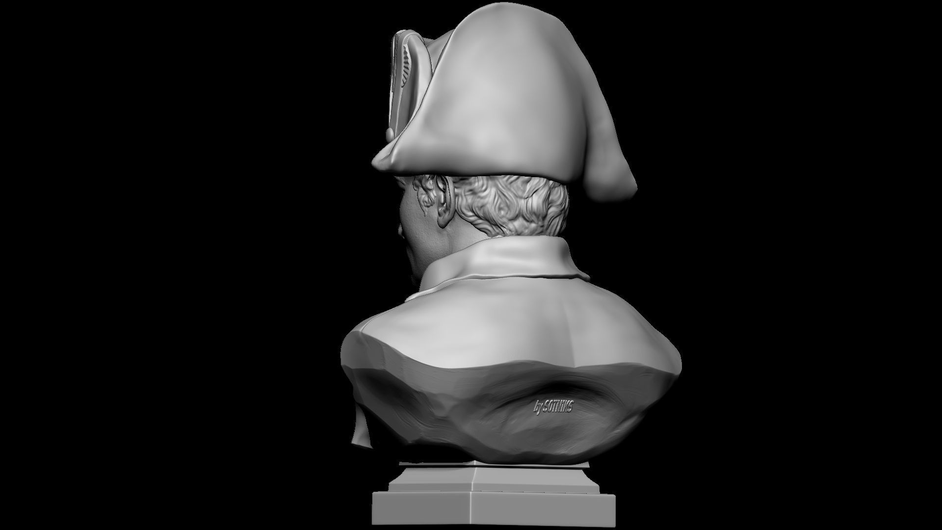 Napoleon Buonaparte v2 With hat 3D print model_10