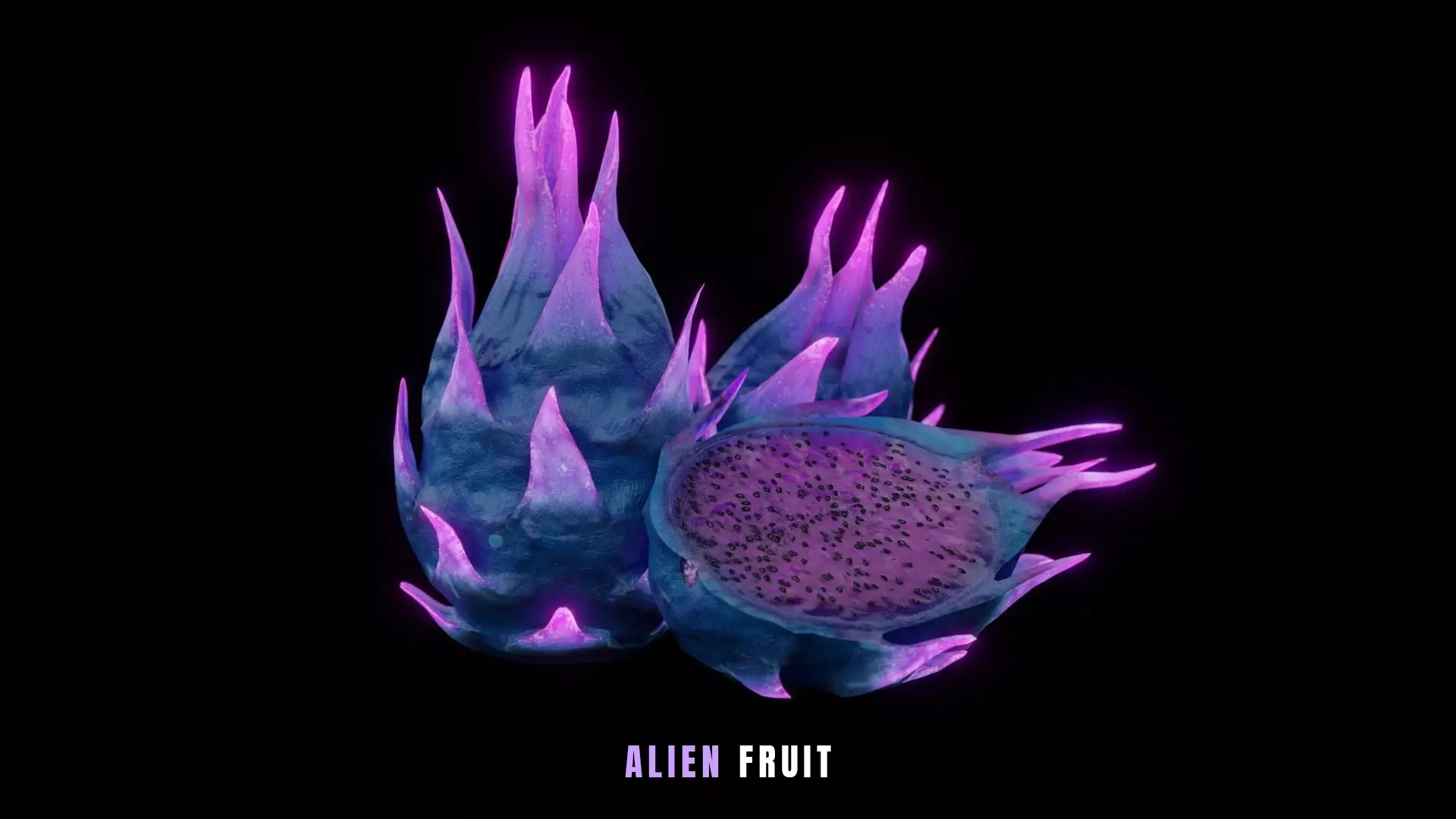 Alien Magic Fruit Low-poly 3D model_0
