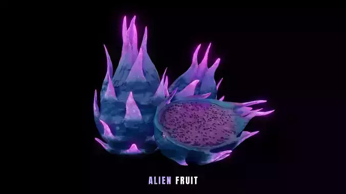 Alien Magic Fruit Low-poly 3D model