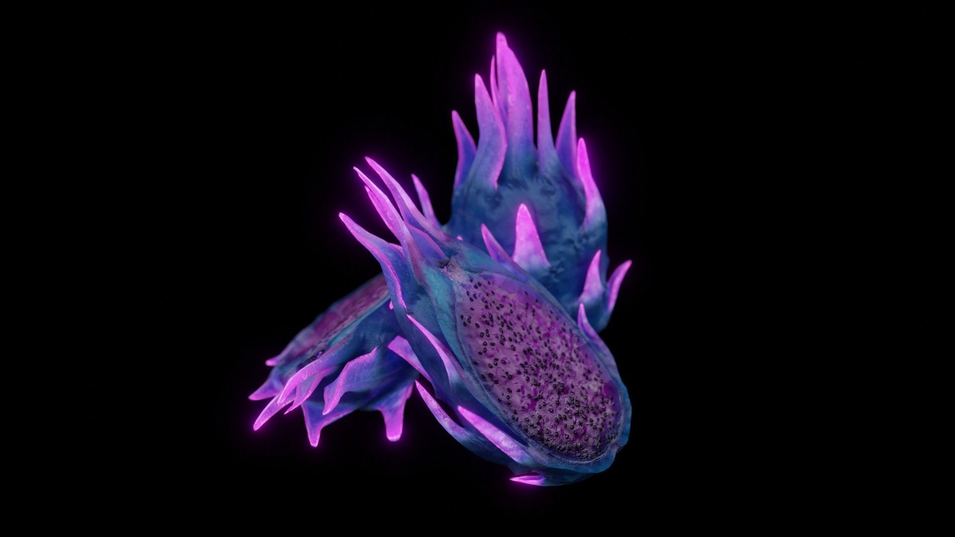 Alien Magic Fruit Low-poly 3D model_10