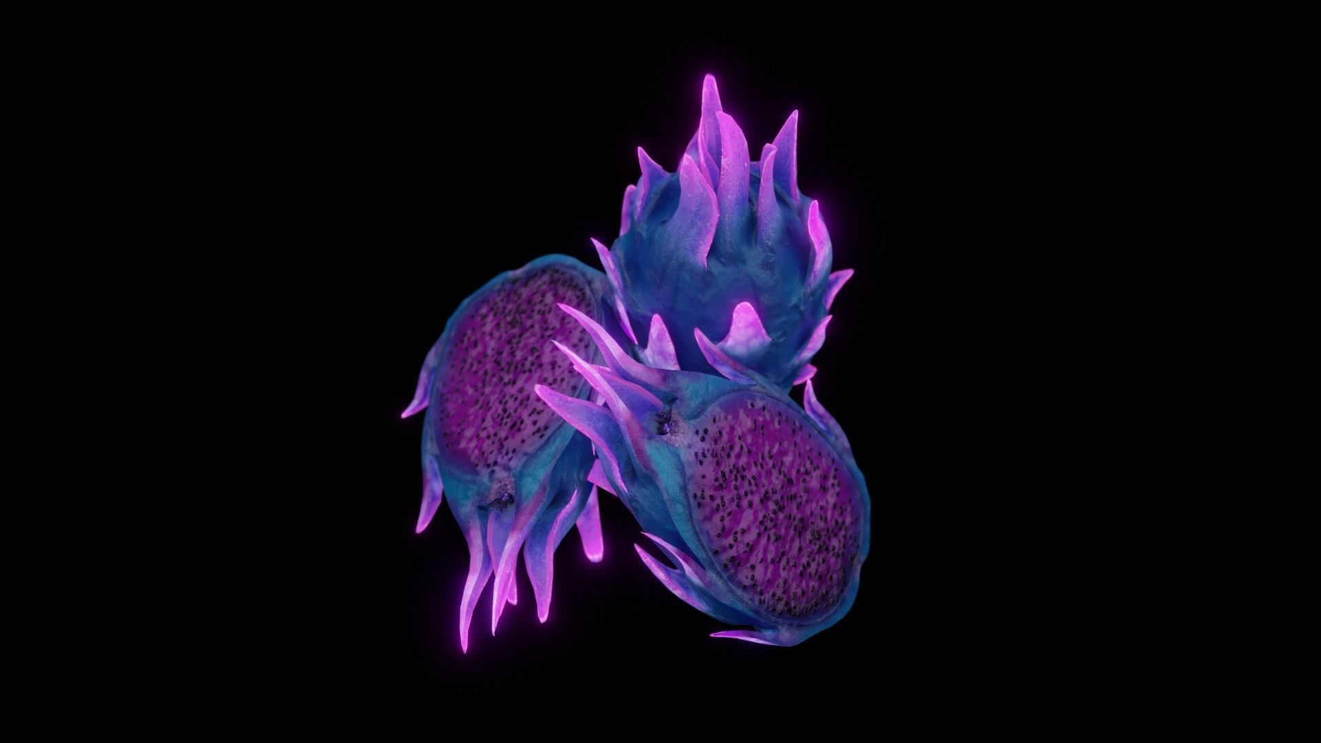 Alien Magic Fruit Low-poly 3D model_17