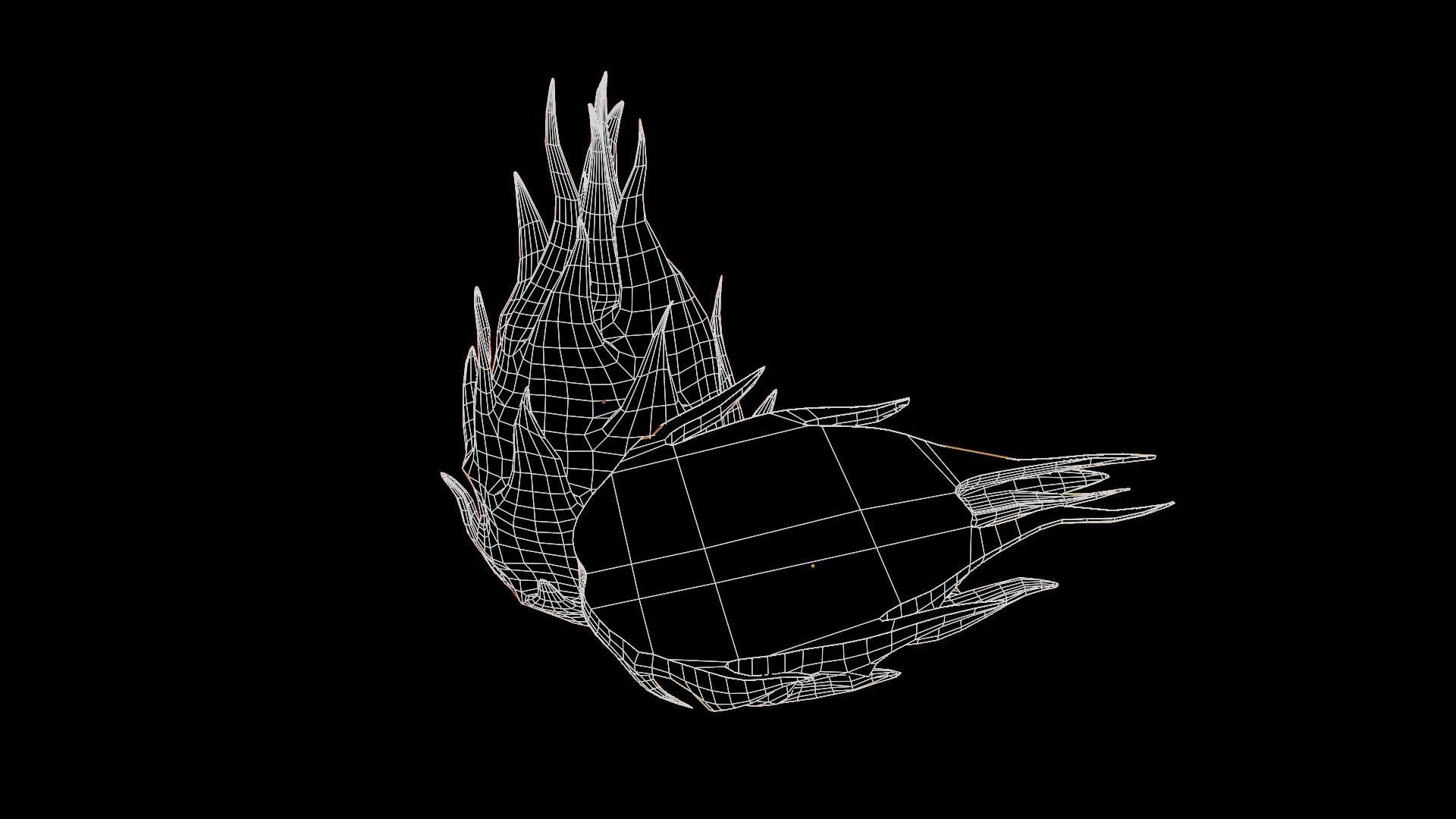 Alien Magic Fruit Low-poly 3D model_12