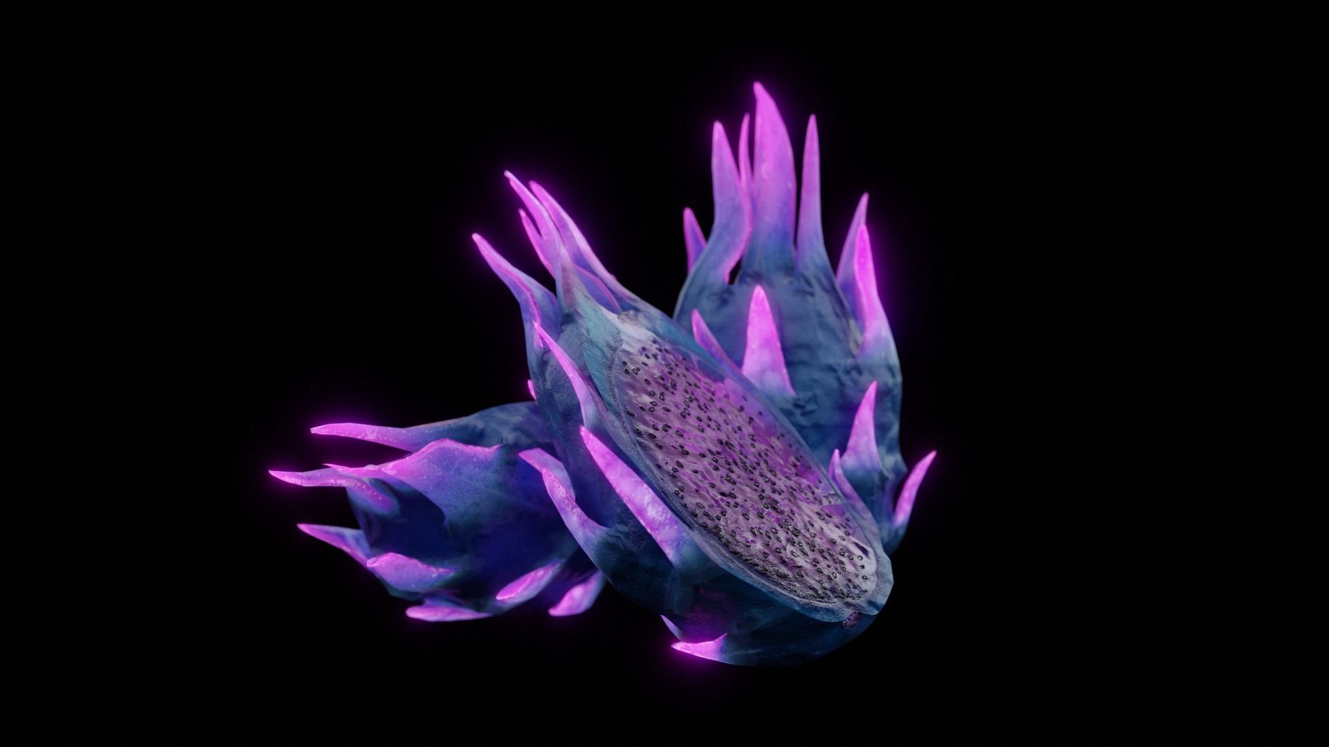 Alien Magic Fruit Low-poly 3D model_2