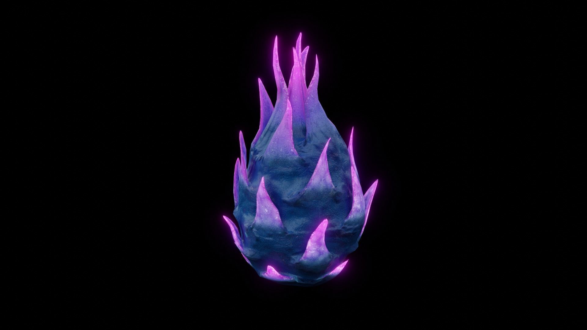 Alien Magic Fruit Low-poly 3D model_3