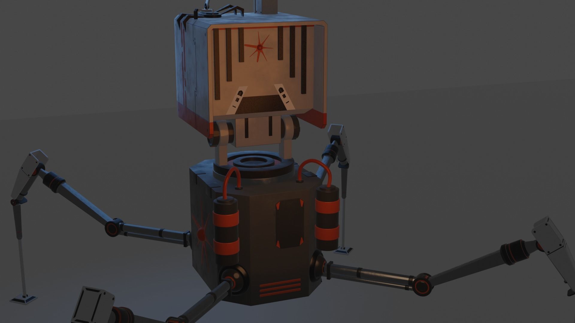 Sci fi Mech Companion Robot 3D model_4
