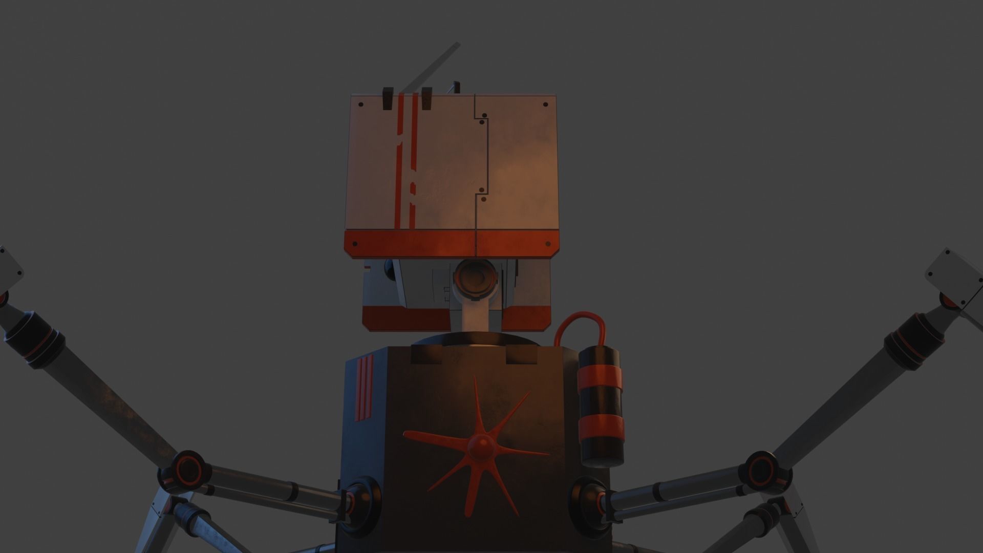 Sci fi Mech Companion Robot 3D model_5