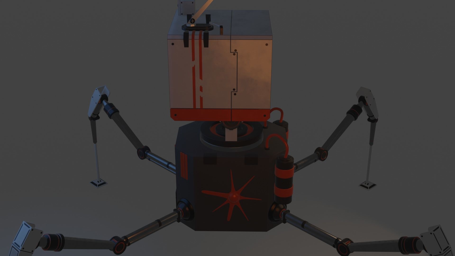 Sci fi Mech Companion Robot 3D model_6