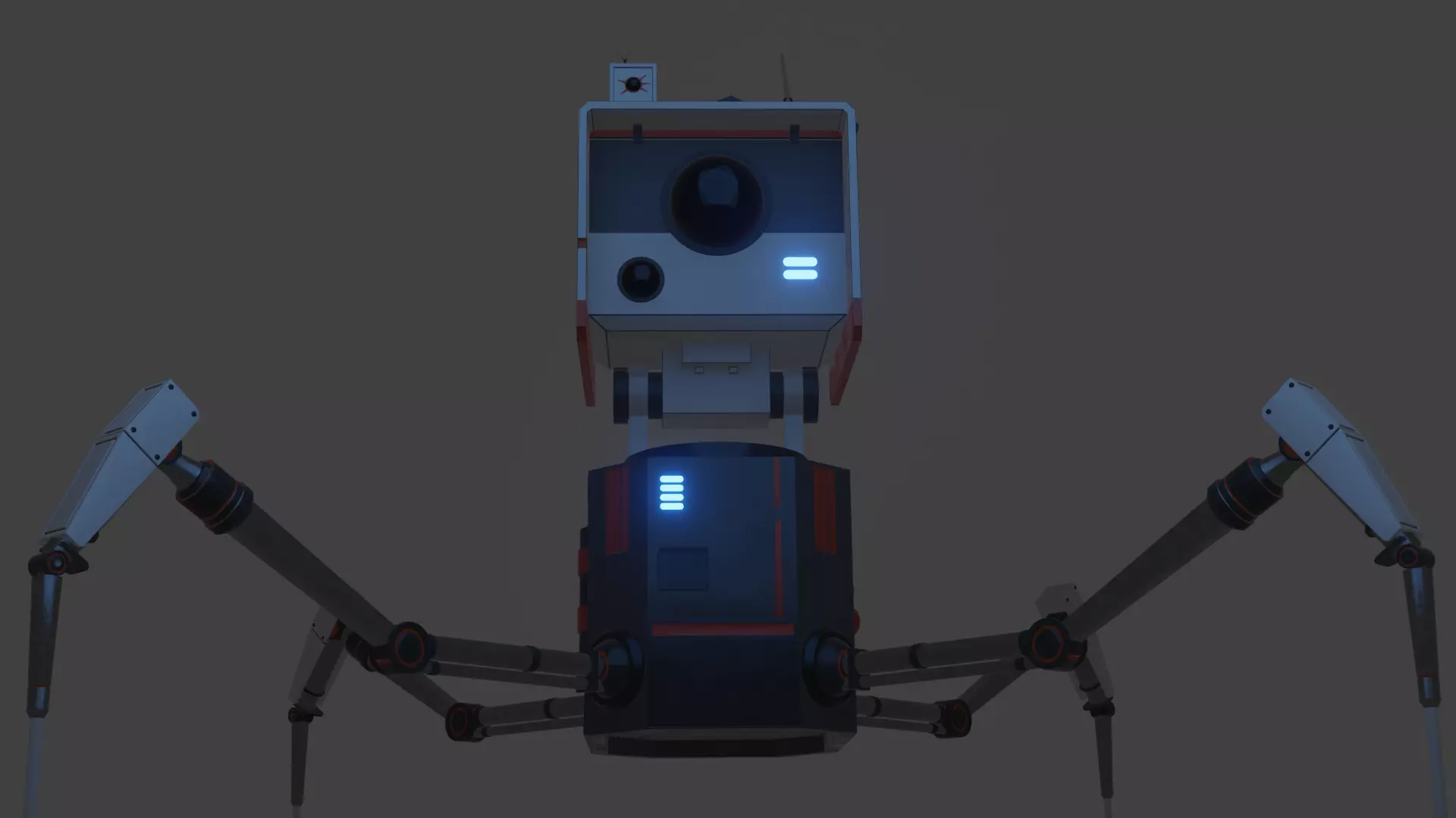 Sci fi Mech Companion Robot 3D model_0