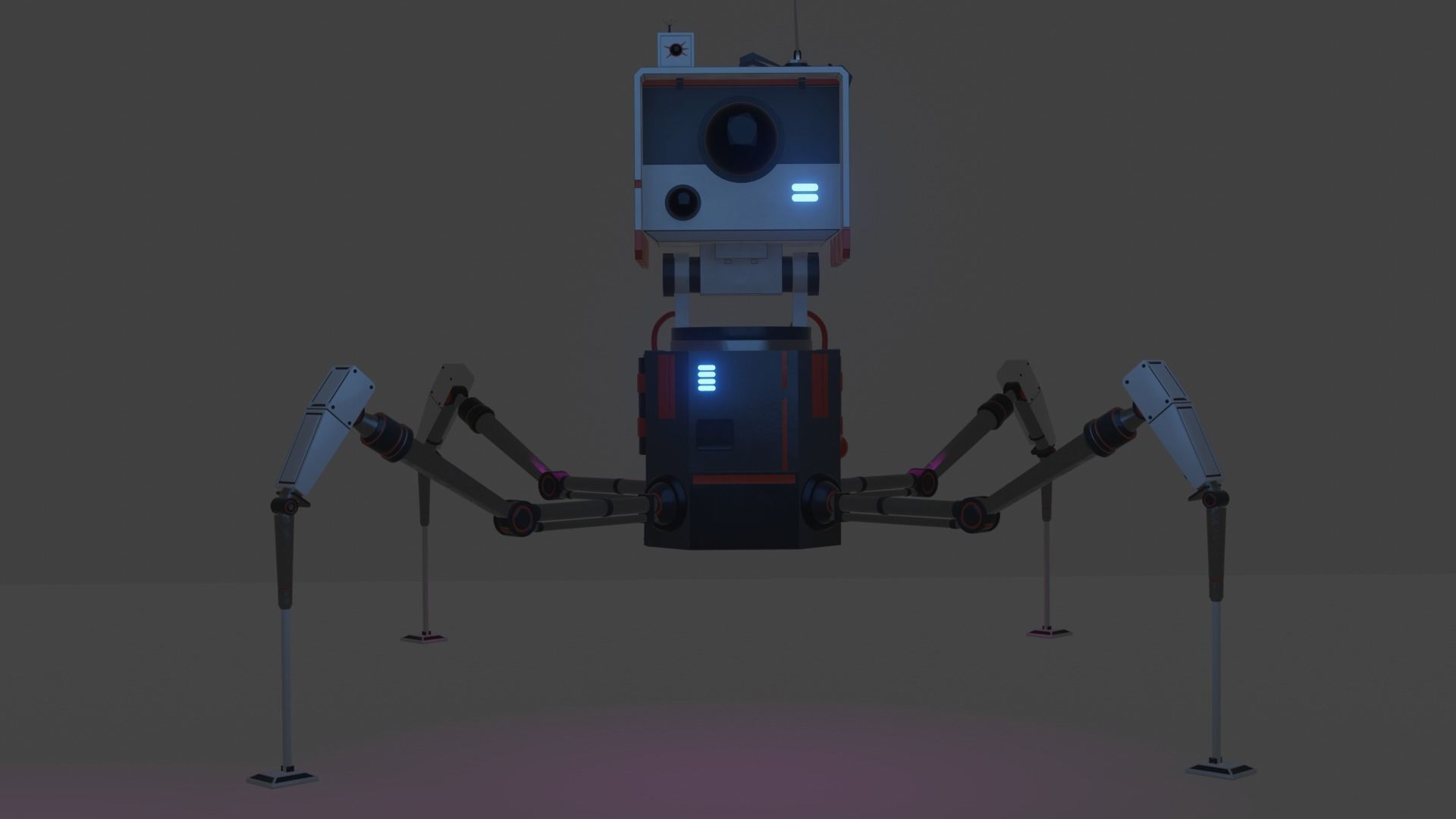 Sci fi Mech Companion Robot 3D model_1
