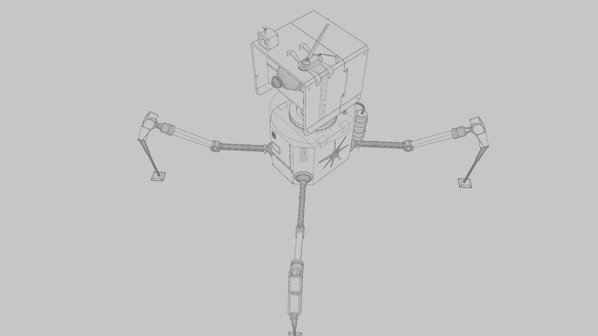 Sci fi Mech Companion Robot 3D model_2