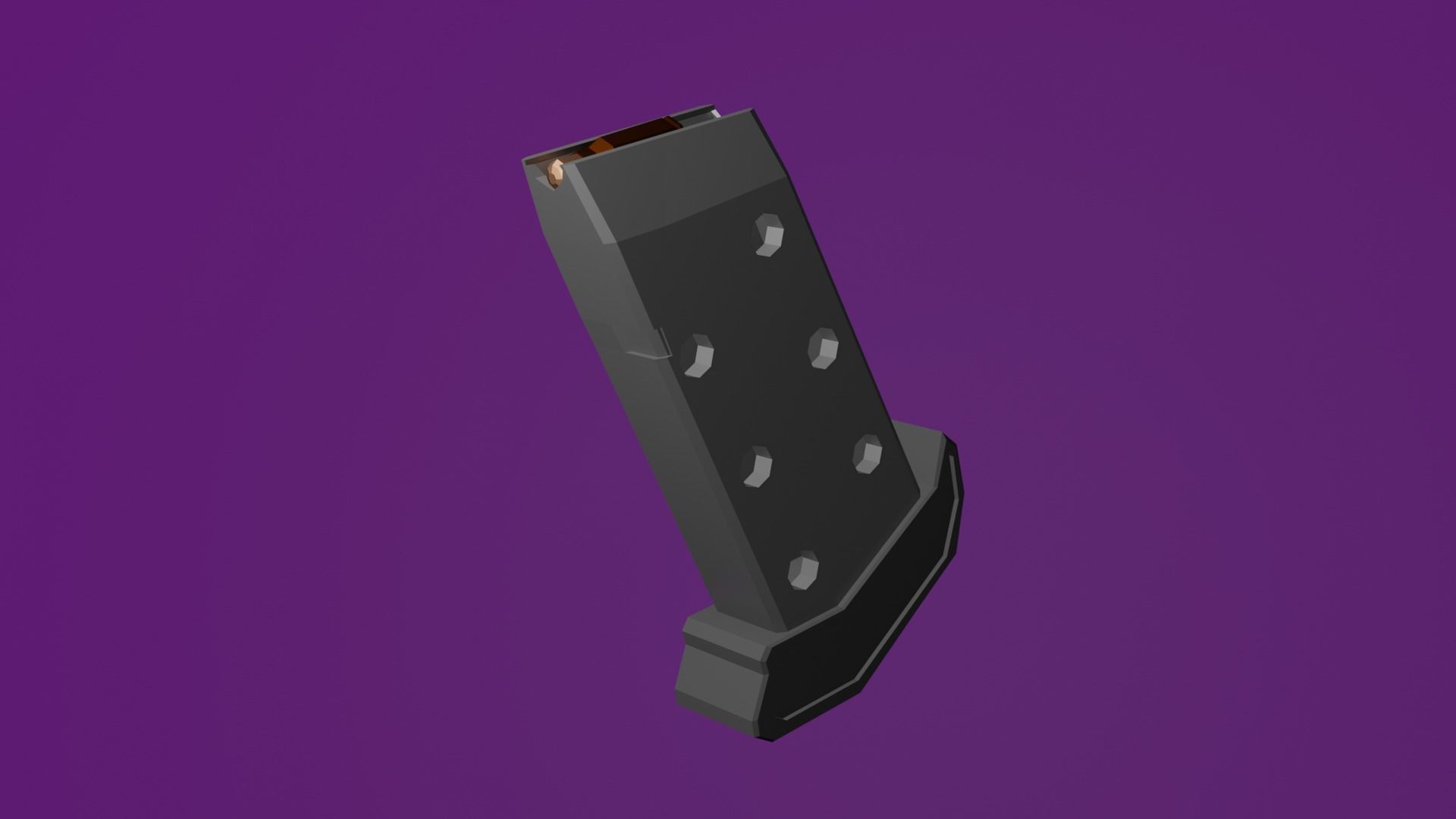 Futuristic Pocket Pistol Low-poly 3D model_13