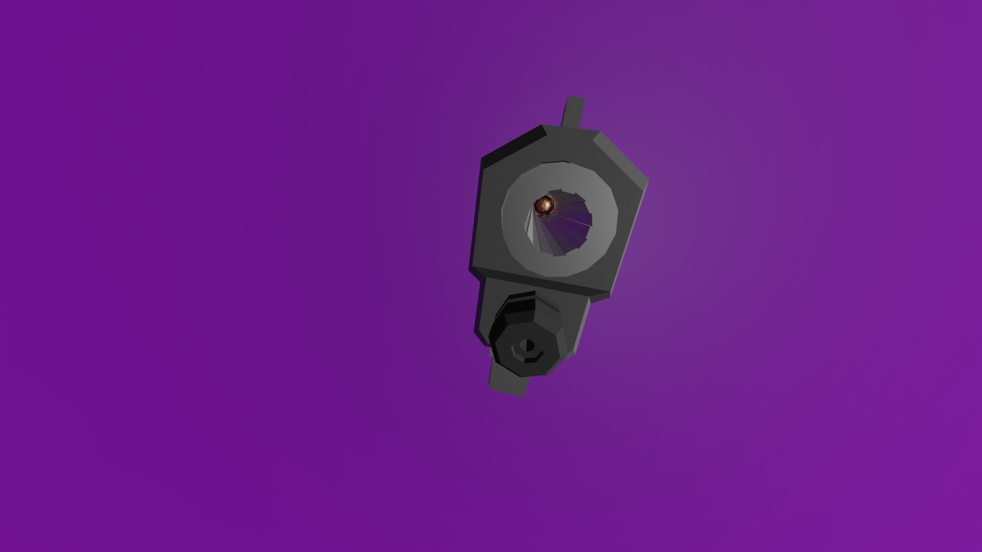 Futuristic Pocket Pistol Low-poly 3D model_7