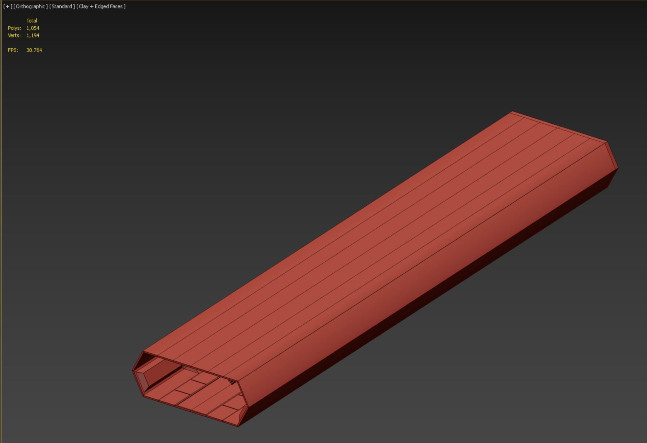 lowpoly sci fi corridor 05 Low-poly 3D model_6
