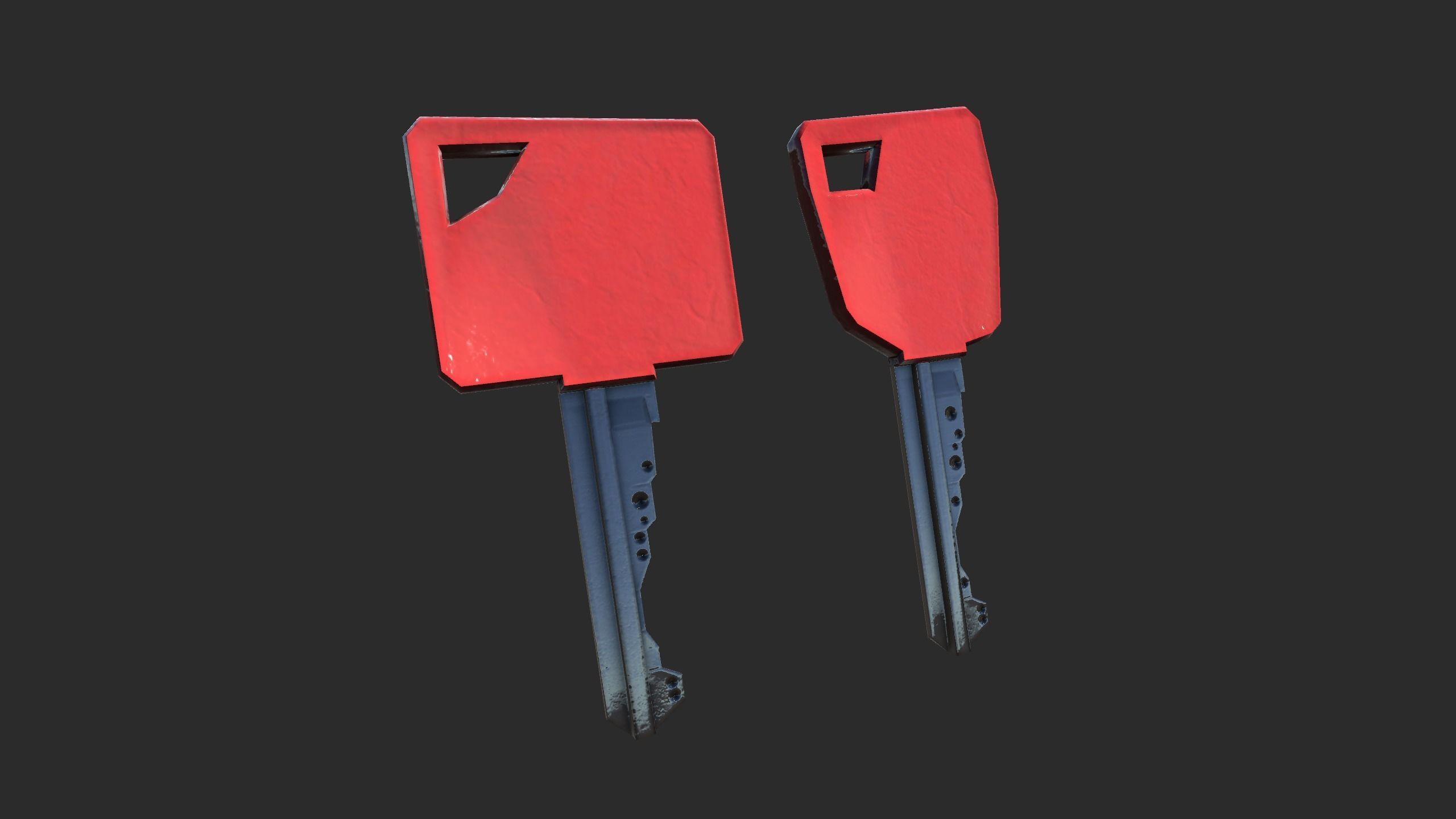 Lowpoly Keys Pack Low-poly 3D model_23