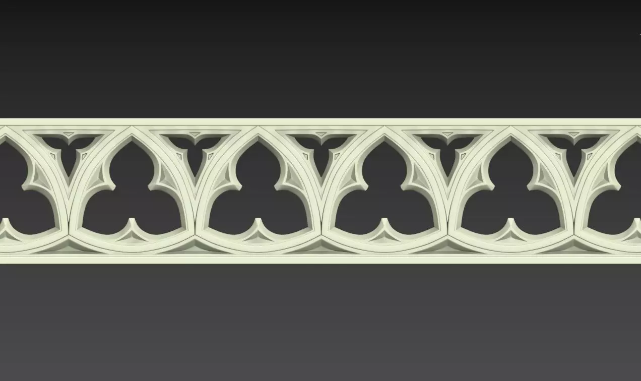 Gothic seamless ornament 06 3D print model