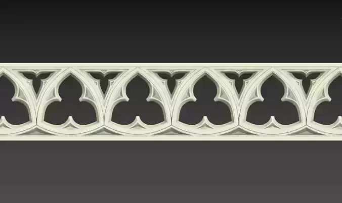 Gothic seamless ornament 06 3D print model