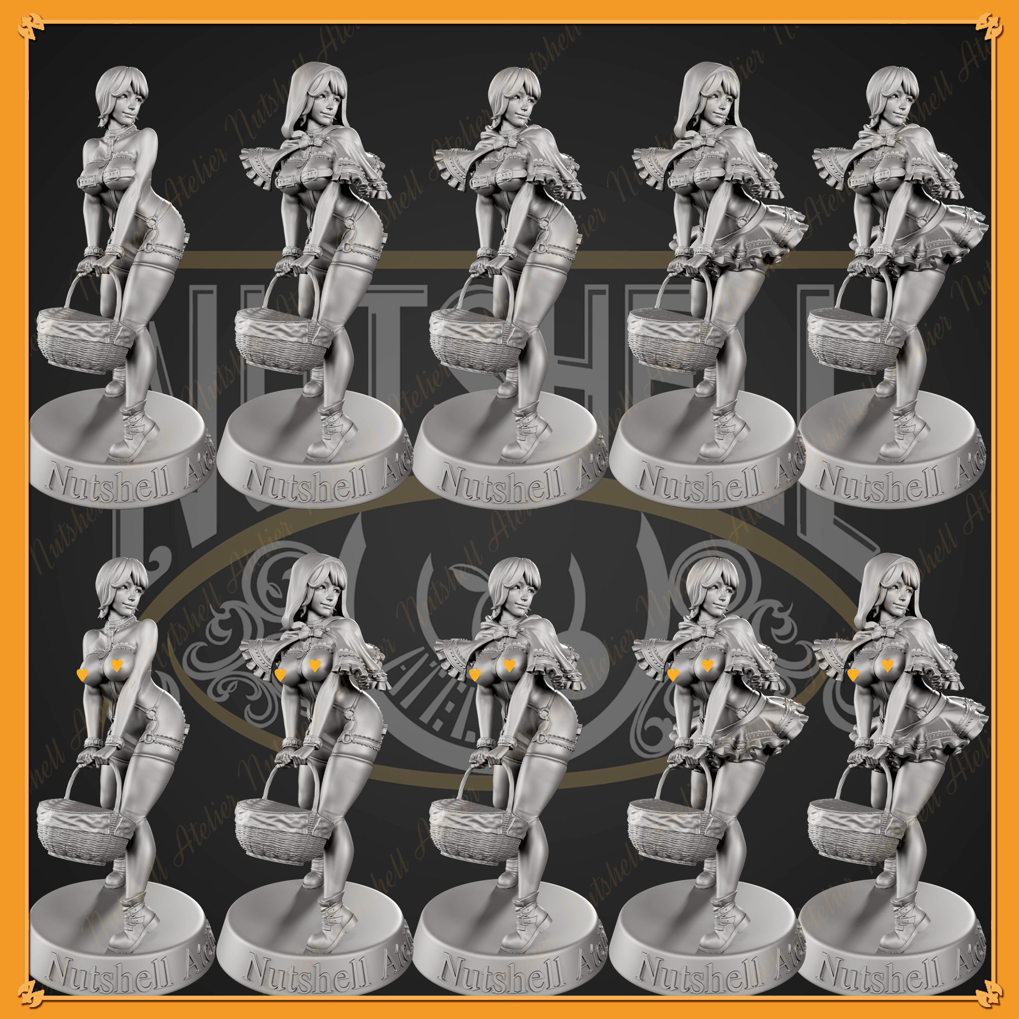 Nutshell Atelier - Sexy Red Riding hood - NSFW 3D print model_12