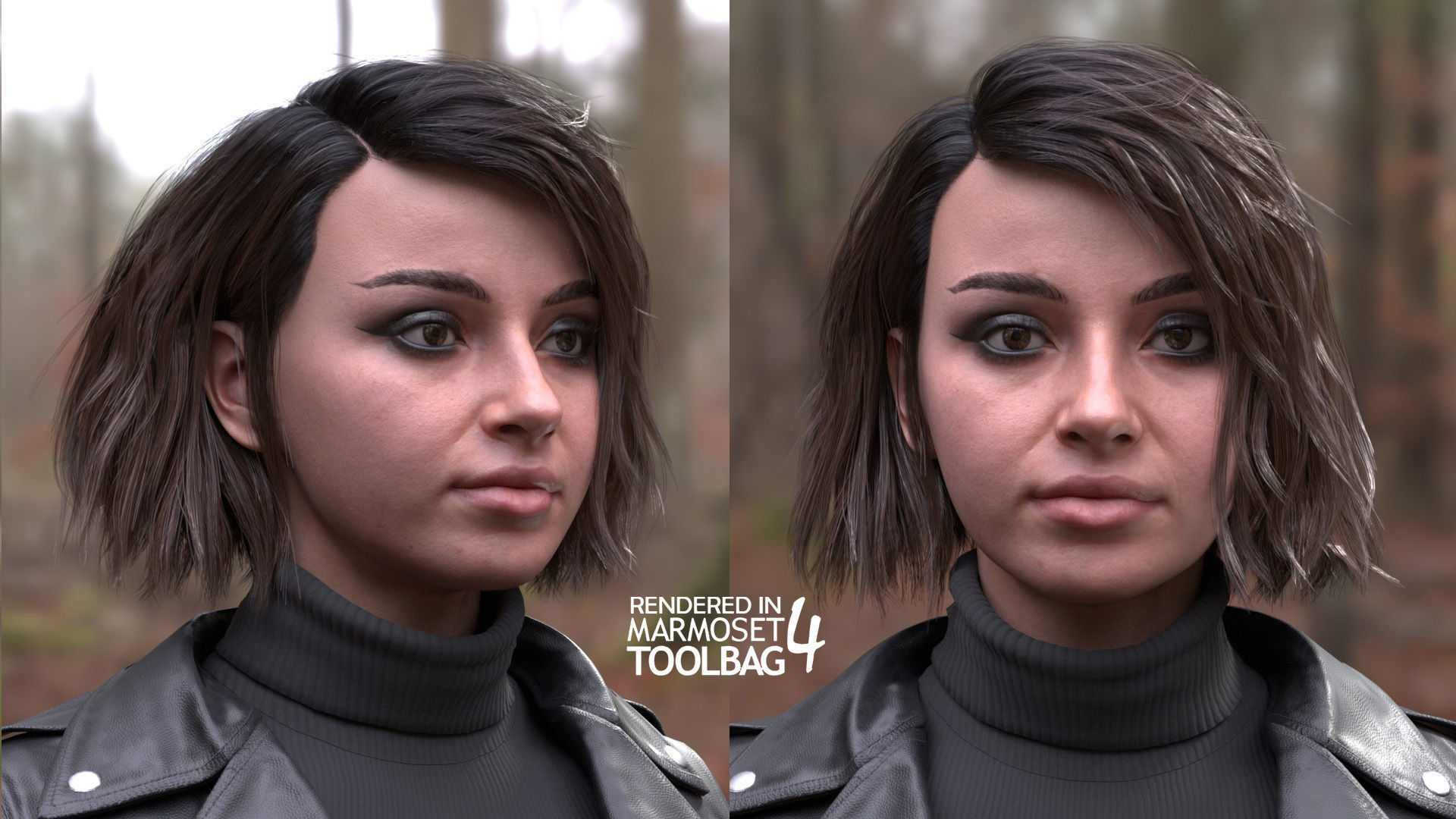 Woman in Casual Outfit - Modular - Rigged Low-poly 3D model_16