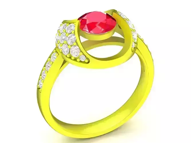 korean diamond women ring 4862