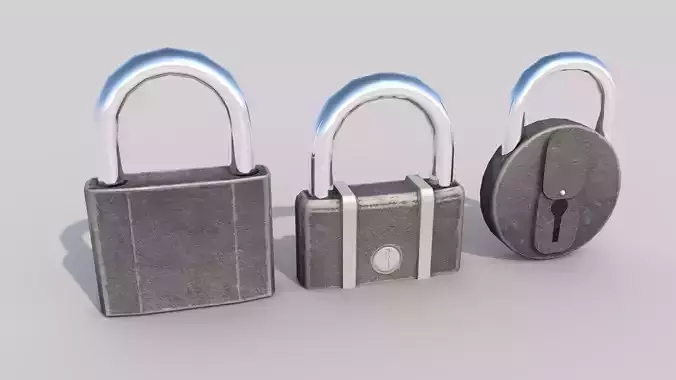 Old Lock Pack Lowpoly 