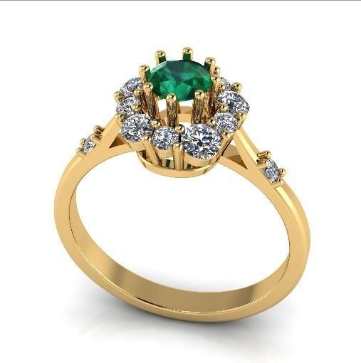 Engagement halo rings Model 3308 3D print model_1