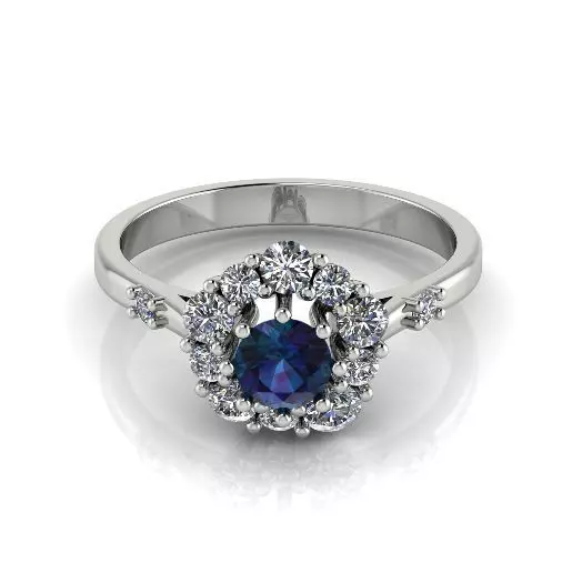 Engagement halo rings Model 3308 3D print model_0