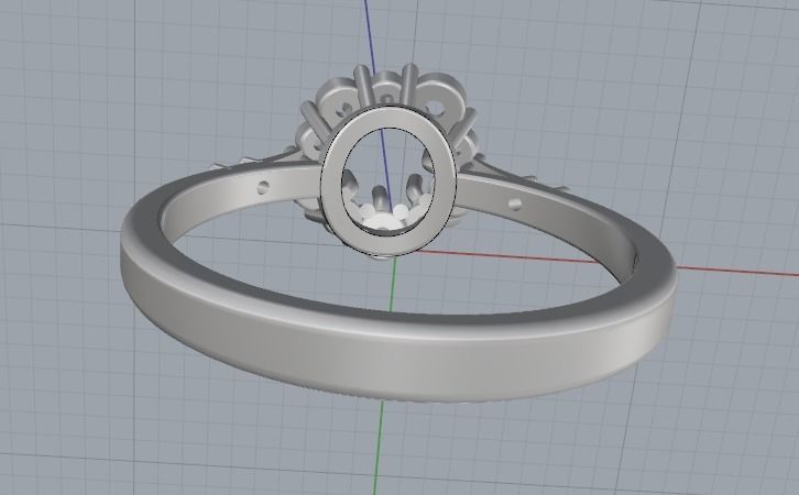 Engagement halo rings Model 3308 3D print model_4