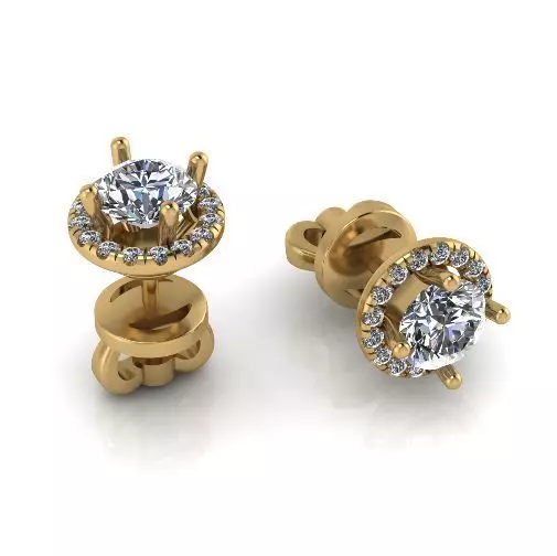 Round Earrings Puset Model 3307 3D print model