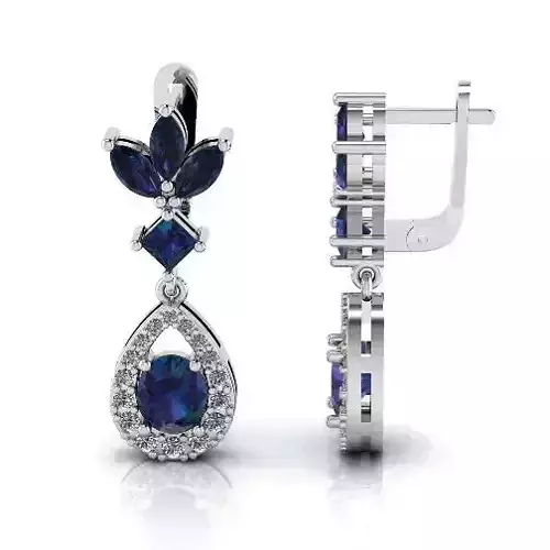 Earrings with English lock Model 3304