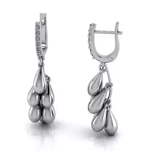 Earrings with English lock Model 3301