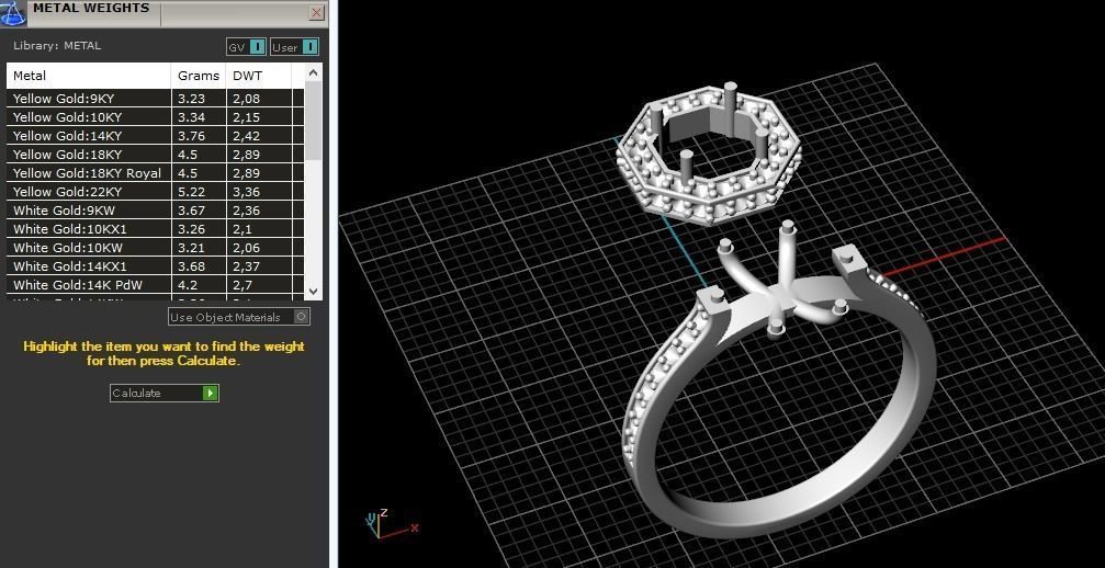 Engagement halo rings Model 3296 3D print model_8