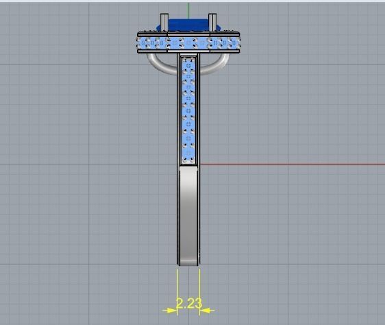 Engagement halo rings Model 3296 3D print model_7