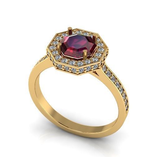 Engagement halo rings Model 3296 3D print model_1