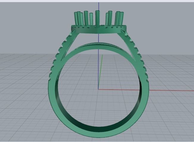 Engagement halo rings Model 3294 3D print model_3