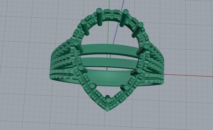 Engagement halo rings Model 3294 3D print model_2