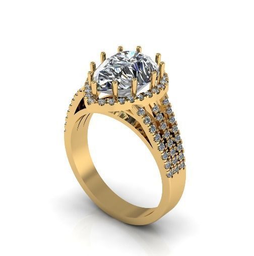 Engagement halo rings Model 3294 3D print model_1