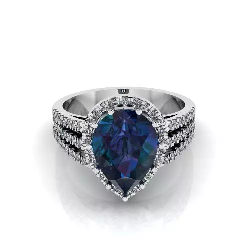 Engagement halo rings Model 3294 3D print model_0