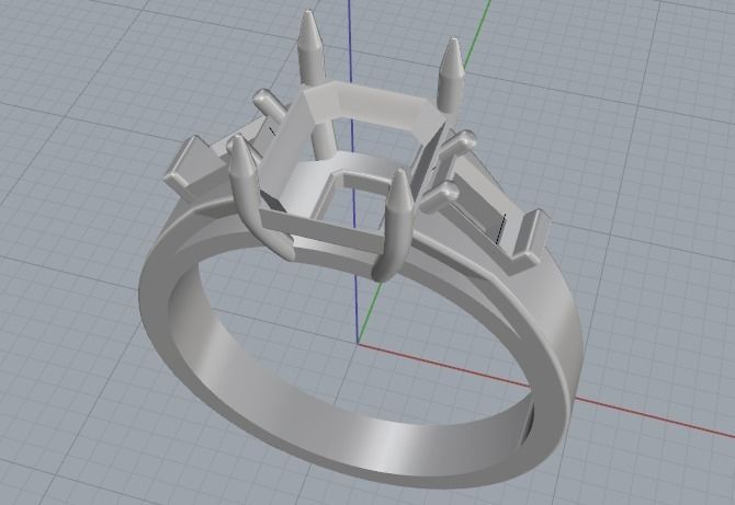 Graff style ring Model 3286 3D print model_2