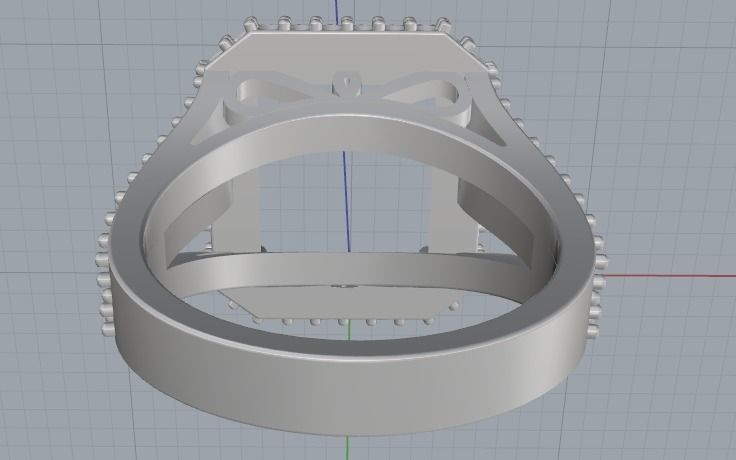Engagement halo rings Model 3285 3D print model_5