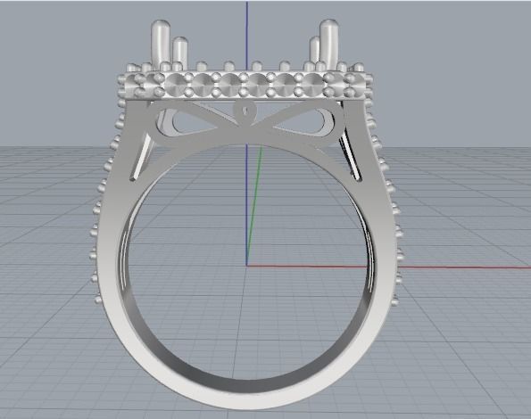 Engagement halo rings Model 3285 3D print model_3