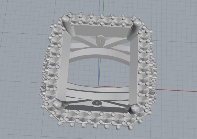 Engagement halo rings Model 3285 3D print model_2