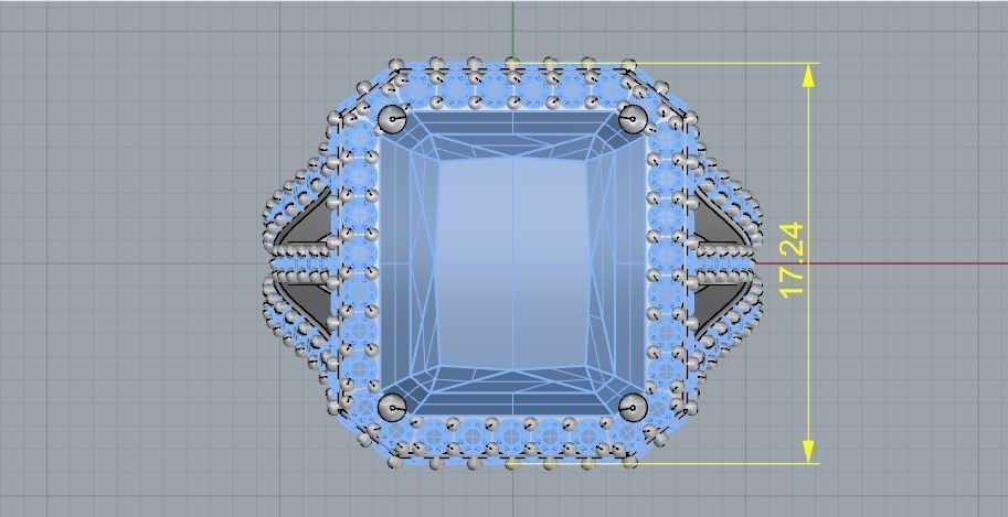 Engagement halo rings Model 3285 3D print model_7